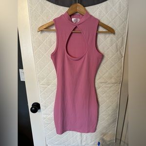 Pink mini dress